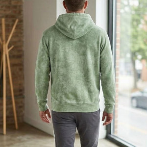 Sudaderas con capucha para hombre con lavado ácido, diseño descolorido a la moda, tela de mezcla de algodón, perfectas para un estilo urbano, atuendos casuales y uso diario. - Product Image 4