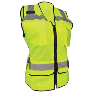 Gilet de sécurité respirant pour homme, vêtement d'extérieur printemps, haute visibilité, 100 % polyester, tissu en velours côtelé, service OEM 2026 - Product Image 5