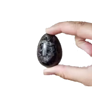 Huevo Yoni de Piedra Natural de Gabbro y Jaspe, Huevo de Jade Semiprecioso para Protección Energética, Ejercicio Vaginal, Tallado con Diseño Feng Shui - Product Image 1