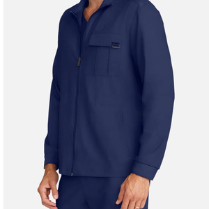 เสื้อสครับคุณภาพสูงสำหรับโรงพยาบาล ผ้าฝ้ายทอ 100% สำหรับพยาบาล แบบ unisex พร้อมระบบตรวจจับเข็ม เสื้อสครับทางการแพทย์ - Product Image 2