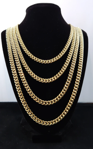 Cadena de eslabones cubanos Miami de oro macizo de 10k, chapada en oro amarillo, para joyería de moda masculina. - Product Image 3