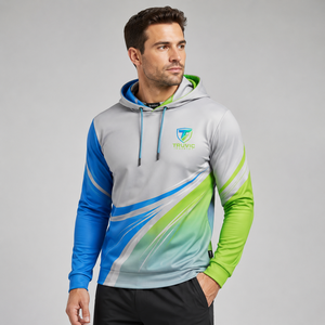 Sudadera con Capucha Sublimada para Hombre, Sudadera de Forro Polar con Logotipo Personalizado, Sudadera Informal de Invierno para Hombre - Product Image 1