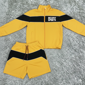 Rexfit Sports <b>Reflective</b> Nylon <b>Jacket</b> and Track Pant Windproof Mens Set Tracksuit Set Tracksuit Set Wholesale - Product Image 4