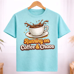 Camiseta Personalizada para Amantes del Café con Frase Divertida, Camiseta Gráfica Unisex de Algodón Casual de Manga Corta, Ropa al por Mayor OEM ODM - Product Image 1