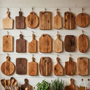 Tabla de cortar cuadrada de madera de acacia con mango, apta para lavavajillas, para carne y frutas - Product Image 6