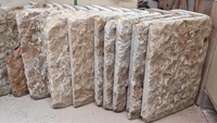 Dalles de pierre calcaire beige naturel rustique pour revêtement mural intérieur et extérieur, pierre véritable empilée pour mur extérieur