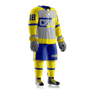 Conjunto de Jersey y Pantalones de Hockey sobre Hielo Premium 100% de Alta Calidad, Impresos y Transpirables, con Colores y Logotipo Personalizados, Uniforme al por Mayor - Product Image 3