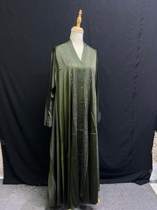 New Dubai Style Abaya Traditional Islamic Women's Saudi Arabian Lightweight Maxi Length Ramadan Polyester Breathable Muslim - Product Image 2