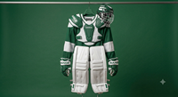 Maillot de gardien de but de hockey sur glace personnalisé imprimé, vert et blanc, 100 % polyester, séchage rapide, taille élastique, sans manches, adulte unisexe, logo OEM
