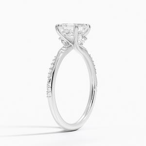 แหวน BOJ รุ่น 0150 ทรง Asscher Cut เงินแท้ 925 ประดับเพชรเม็ดเดี่ยวแบบ Migraine Prong Setting น้ำหนัก 2 กะรัต สี D ความสะอาด VVS1 มอยส์ซาไนต์ GRA ราคาประหยัด - Product Image 2