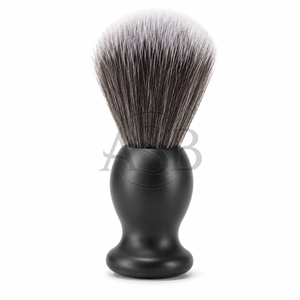 Ensemble de rasage pour homme personnalisé noir mat avec logo, kit trois pièces avec brosse à poils synthétiques, rasoir de sécurité, support de rasage, coffret cadeau - Product Image 2