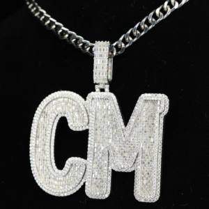 จี้เพชรเมสซี่ ฮิปฮอป เงินแท้ 925  แบบสั่งทำพิเศษ  เพชรโมอิสซาไนต์ สี DEF ระดับความสะอาด VVS - Product Image 2