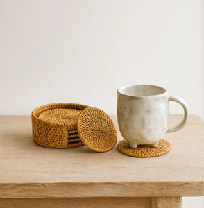 Hand-Woven Rattan <b>Placemat</b> Excellent Design 100% Natural Woven Rattan Table Mats and Coasters - Product Image 2