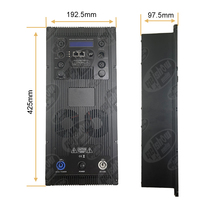 Módulo Amplificador de Altavoz Activo Getshow HD2.38, Pantalla LCD RS485, Entrada XLR, Conexión AC, 2400W, 96KHz, Metal con Recubrimiento en Polvo para Sistema PA