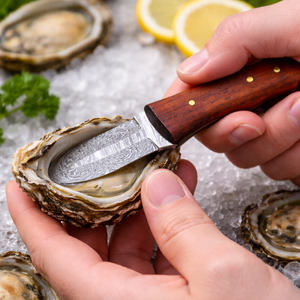 มีดแกะหอยนางรมพร้อมปลอก ยี่ห้อ SAZ ENTERPRISES อุปกรณ์เปิดอาหารทะเล อุปกรณ์ครัวสำหรับเปลือกหอย ใช้กับเครื่องล้างจาน เตาอบ และไมโครเวฟได้ - Product Image 5