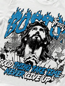 T-shirt surdimensionné imprimé avec un motif personnalisé pour hommes, broderie de logo 3D DTG, 100% coton, vêtements hip-hop, t-shirts pour hommes - Product Image 2