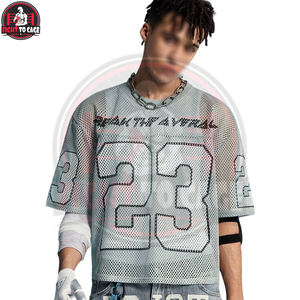 Camisetas Urbanas de Alta Gama para Hombre, Estilo Hip Hop, Oversize, Color Verde, Hombros Caídos, Estampado de Alta Densidad, Malla Transpirable - Product Image 2