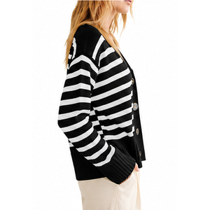 Winter <b>Cardigan</b> <b>Coat</b> With Embroidered Pattern And Button Women's Autumn Decoration Knitted Sweater For Streetwear - Product Image 2