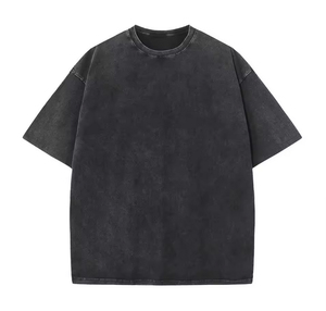 T-shirt personnalisé en gros, design sur mesure, délavé à l'acide, poids lourd, pour hommes, t-shirt unisexe de haute qualité - Product Image 1