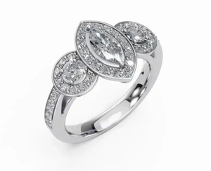 Colgante de Diamantes de 0.274 Quilates, 21 Piedras, Oro Amarillo, Rosa o Blanco de 9k, 14k o 18k, Joyería Fina Auténtica, Collar Minimalista para Boda, Regalo - Product Image 5