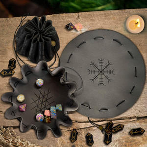 Bolsa de Almacenamiento Portátil de Cuero para Dados, Joyas, Abalorios y Juegos de Dados, Bolsa de Bolsillo - Product Image 3