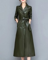 Vestes en peau de mouton pour femmes, vente en gros, manteaux longs classiques 100% cuir véritable, manteaux longs tendance en cuir de vache pour l'hiver