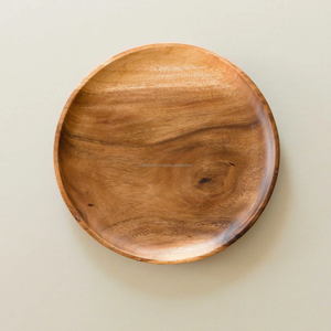 Wholesale Mango <b>Wood</b> round Serving Plates Natural Vintage <b>Rustic</b> <b>Wood</b> Charger Plates for Wedding Decor and Parties from India - Product Image 2