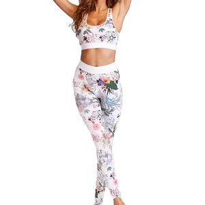 High waisted women legging bra set High Quality <b>Top</b> Trending Hot Selling adjustable New Design women yoga legging and bra set - Product Image 1
