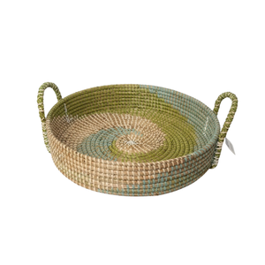 Deluxe Seagrass <b>Tray</b> Handcrafted Storage For Premium Skincare Regimen And Beauty Tools Organization - Product Image 1