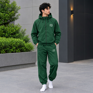 Veste coupe-vent pour homme, doublée en mesh, respirante, légère, conçue sur mesure pour les collections de vêtements de sport - Product Image 2
