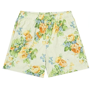 กางเกงขาสั้นออกกำลังกายลายพรางแบบกำหนดเองสำหรับผู้ชาย พิมพ์ลายโลโก้ด้วยเทคนิค Sublimation ผ้าฝ้ายเนื้อหนา กางเกงวิ่งมีเชือกผูก เอวสม็อค ชุดกีฬาฟิตเนส - Product Image 1