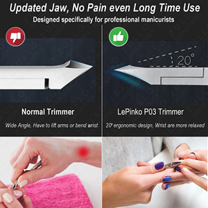 Cortacutículas Profesional de Acero Inoxidable con Empujador de Cutículas, Herramienta de Manicura para Arte de Uñas, Empaque en Caja de Papel OEM - Product Image 5