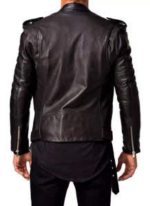 Nouvelle Veste d'Hiver Noire en Cuir Véritable de Vache pour Homme, Coupe Slim, Respirante, Écologique, Séchage Rapide, Personnalisable – Meilleure Vente en Gros 2026 - Product Image 4