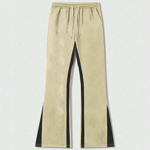 Pantalones Acampanados para Hombre, Casuales, de Algodón, para Hacer Ejercicio, con Cintura Elástica y Cordón, Estilo Informal y de Oficina - Product Image 3