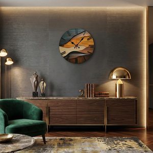 <b>Modern</b> Wooden <b>Wall</b> <b>Clock</b> 25cm Round Layered Wood Decor - Product Image 5