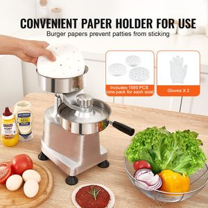 Pressa per Hamburger Professionale in Acciaio Inox, 3 Stampi Convertibili (4/5/6 Pollici) per Hamburger e Polpette di Salsiccia - Product Image 4