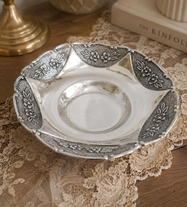 Corbeille à fruits en métal argenté, style européen, luxe léger, pour salon, collations maison, fruits secs, boîte à bonbons ronde créative. - Product Image 6