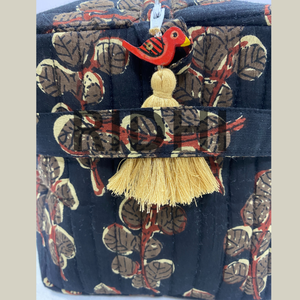 Bolso Tote Grande con Cierre de Cremallera Midnight Meadow, Estilo Vintage, Ecológico, Acolchado, Reutilizable, para Viajes, Compras, Cosméticos, Portátil - Product Image 6