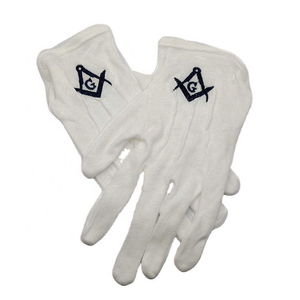 Masonic Black Leather <b>Gloves</b> Wrist Length Plain Style Heat Transfer Logo Embroidered <b>Touchscreen</b> Durable Warmth Outdoor Daily - Product Image 3