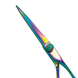 Ciseaux de coiffure professionnels multicolores avec poignée ergonomique – Ciseaux de barbier irisés de qualité supérieure fabriqués au Pakistan - Product Image 6