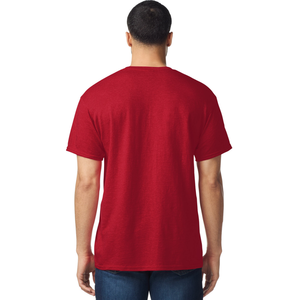 เสื้อยืดผู้ชายสีแดงเชอร์รี่โบราณ คอตตอน แขนสั้น คอกลม สวมใส่สบาย ขายส่งเสื้อเปล่าสำหรับทำลายพิมพ์ - Product Image 3