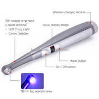 Lampe de Polymérisation Dentaire Électrique Sans Fil LED Moteur Endo 9 Modes 16:1 Angle Porte-Instruments Traitement Endodontique Bleu/Rouge/Noir/Violet