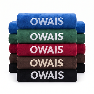 OWAIS Custom Logo Embroidered Microfiber Sports <b>Towel</b> Soft Absorbent Multi Color Bowling Cleaning Cloth - Product Image 1