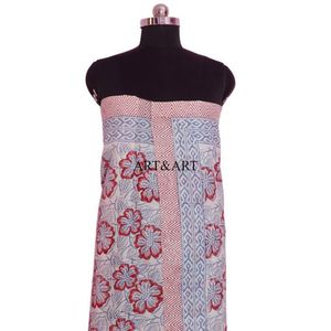 Pareo de Playa para Mujer 100% Algodón, Estampado a Mano, Pareo sin Mangas Cómodo para Chicas, Ligero - Product Image 2