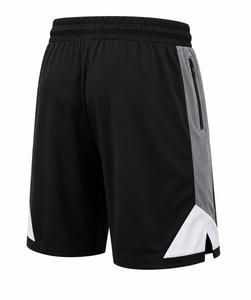Pantalones Cortos Deportivos para Hombre, Negros, de Lona, Casuales, con Cordón, Cintura Media, Transpirables, Ecológicos, de Secado Rápido, con Bolsillos Laterales con Cremallera, Corte Atlético - Product Image 3