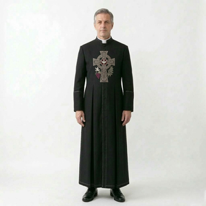 Robe de Prêtre de Qualité Supérieure, Vêtement Religieux Sur Mesure, Tenue d'Église Respirante, Robe de Clergé en Gros - Product Image 5