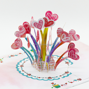 การ์ดป๊อปอัพสำหรับฉลองการ์ดกระดาษพิมพ์ยูวีสำหรับงานแต่งงานจบการศึกษาสไตล์วาเลนไทน์รักสำหรับเพื่อนคู่ค้า - Product Image 3