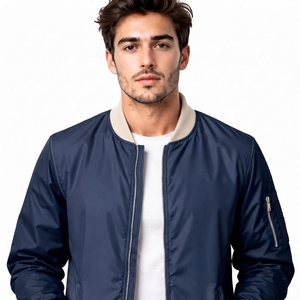 2024 New Custom Design High Quality Winter High Street Stand Collar Bomber Jackets for Men Best Low Price With OEM ODM - Product Image 5