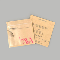 Sachet en papier refermable biodégradable de qualité alimentaire avec logo personnalisé, pochette plate transparente pour thé, sac refermable en papier
