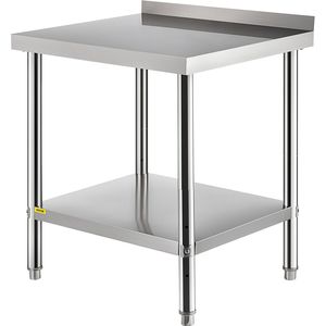 Tavolo di preparazione in acciaio inox per la fabbricazione di cucina commerciale 30X24X35 pollici 440 libbre capacità di carico in metallo resistente cucina - Product Image 1